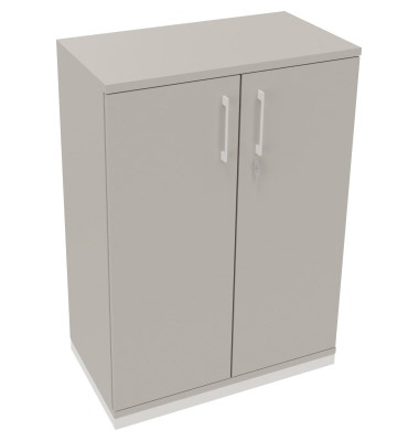 Flügeltürenschrank 3OH B800xT442xH1133 ws/Lichtgrau