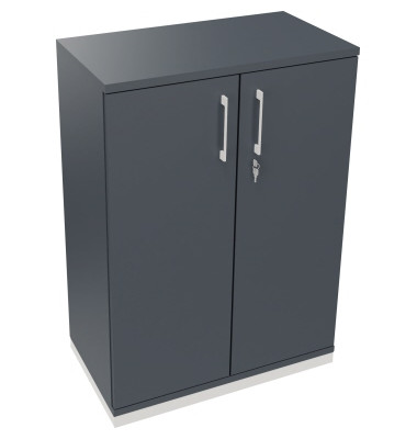 Flügeltürenschrank 3OH B800xT442xH1133 ws/Lavagrau