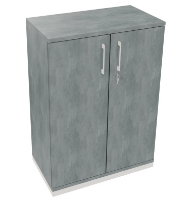 Flügeltürenschrank 3OH B800xT442xH1133 ws/Beton