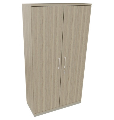 Flügeltürenschrank 5OH B1000xT442xH1869 si/Eiche Nat