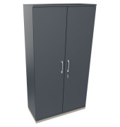 Flügeltürenschrank 5OH B1000xT442xH1869 si/Lavagrau