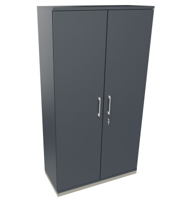 Flügeltürenschrank 5OH B1000xT442xH1869 si/Lavagrau