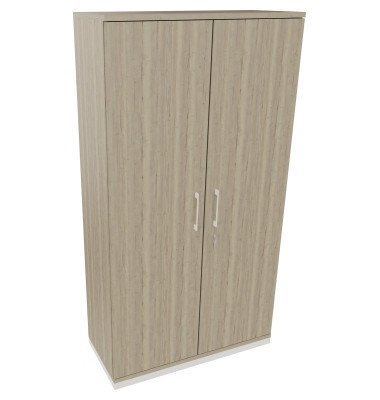 Flügeltürenschrank 5OH B1000xT442xH1869 ws/Eiche Nat