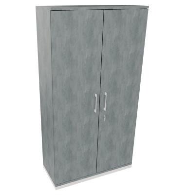 Flügeltürenschrank 5OH B1000xT442xH1869 ws/Beton