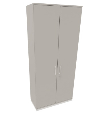 Flügeltürenschrank 6OH B1000xT442xH2221 ws/Lichtgrau