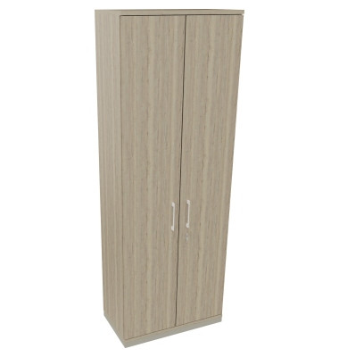 Flügeltürenschrank 6OH B800xT442xH2221 si/Eiche Nat