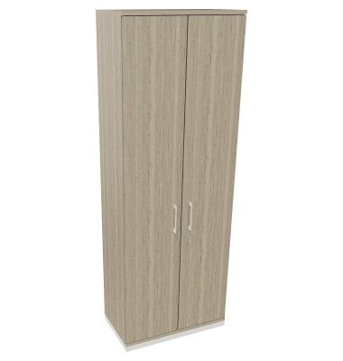 Flügeltürenschrank 6OH B800xT442xH2221 ws/Eiche Nat