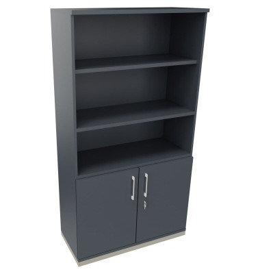 Regalschrank endless 820115482, abschlie&szlig;bar, 5 OH, lavagrau, 100x186,9x44,2cm (BxHxT)