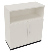 Kombischrank 2OH Tür 1OH Regal B1000xT442xH1133mm an/Weiß