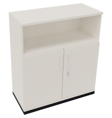 Kombischrank 2OH Tür 1OH Regal B1000xT442xH1133mm an/Weiß
