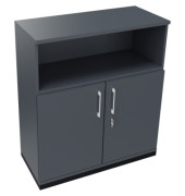 Kombischrank 2OH Tür 1OH Regal B1000xT442xH1133mm an/Lavagrau