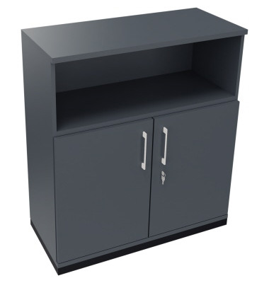 Kombischrank 2OH Tür 1OH Regal B1000xT442xH1133mm an/Lavagrau