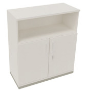 Kombischrank 2OH Tür 1OH Regal B1000xT442xH1133mm si/Weiß