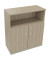 Kombischrank 2OH Tür 1OH Regal B1000xT442xH1133mm si/Eiche Nat