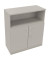 Kombischrank 2OH Tür 1OH Regal B1000xT442xH1133mm si/Lichtgrau