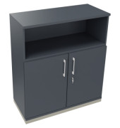 Kombischrank 2OH Tür 1OH Regal B1000xT442xH1133mm si/Lavagrau