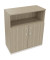 Kombischrank 2OH Tür 1OH Regal B1000xT442xH1133mm ws/Eiche Nat