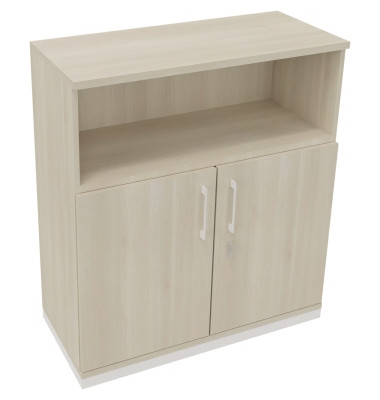 Kombischrank 2OH Tür 1OH Regal B1000xT442xH1133mm ws/Akazie