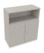 Kombischrank 2OH Tür 1OH Regal B1000xT442xH1133mm ws/Lichtgrau