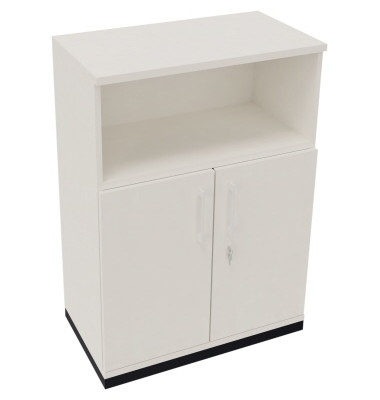 Kombischrank 2OH Tür 1OH Regal B800xT442xH1133mm an/Weiß