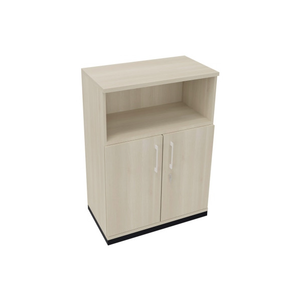 4003969068629 - Kombischrank 2OH Tür 1OH Regal B800xT442xH1133mm an Akazie 4003969068629 Soennecken