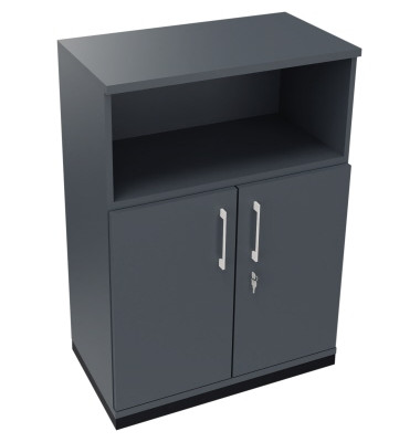 Kombischrank 2OH Tür 1OH Regal B800xT442xH1133mm an/Lavagrau