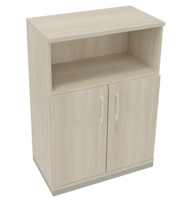 Kombischrank 2OH Tür 1OH Regal B800xT442xH1133mm si/Akazie
