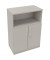 Kombischrank 2OH Tür 1OH Regal B800xT442xH1133mm si/Lichtgrau
