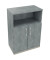 Kombischrank 2OH Tür 1OH Regal B800xT442xH1133mm si/Beton
