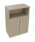 Kombischrank 2OH Tür 1OH Regal B800xT442xH1133mm ws/Eiche Nat