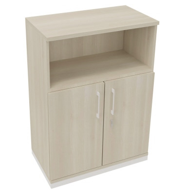 Kombischrank 2OH Tür 1OH Regal B800xT442xH1133mm ws/Akazie