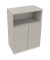 Kombischrank 2OH Tür 1OH Regal B800xT442xH1133mm ws/Lichtgrau