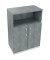 Kombischrank 2OH Tür 1OH Regal B800xT442xH1133mm ws/Beton