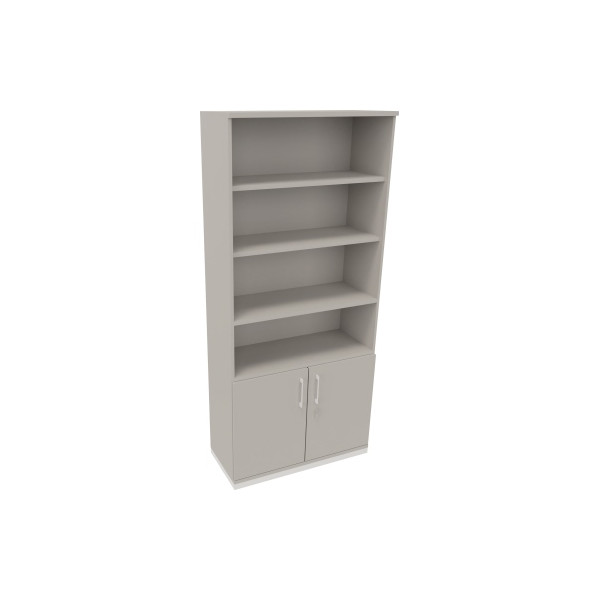 4003969068957 - Kombischrank 2OH Tür 4OH Regal B1000xT442xH2221mm ws Lichtgrau 4003969068957 Soennecken