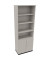 Kombischrank 2OH Tür 4OH Regal B800xT442xH2221mm an/Lichtgrau