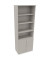 Kombischrank 2OH Tür 4OH Regal B800xT442xH2221mm ws/Lichtgrau