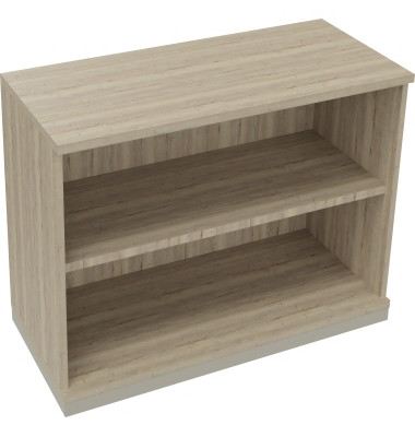 Regal 2OH B1000xT442xH781mm Silberaluminium/Eiche Natur