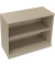 Regal 2OH B1000xT442xH781mm Silberaluminium/Eiche Natur