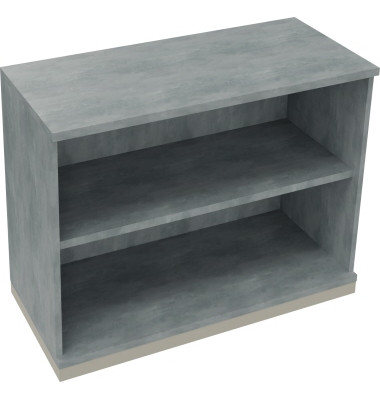 Regal 2OH B1000xT442xH781mm Silberaluminium/Beton hell