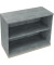 Regal 2OH B1000xT442xH781mm Silberaluminium/Beton hell