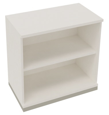 Regal 2OH B800xT442xH781mm Silberaluminium/Diamant Weiß