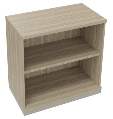 Regal 2OH B800xT442xH781mm Silberaluminium/Eiche Natur