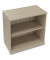 Regal 2OH B800xT442xH781mm Silberaluminium/Eiche Natur