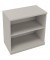 Regal 2OH B800xT442xH781mm Silberaluminium/Lichtgrau