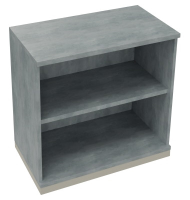 Regal 2OH B800xT442xH781mm Silberaluminium/Beton hell