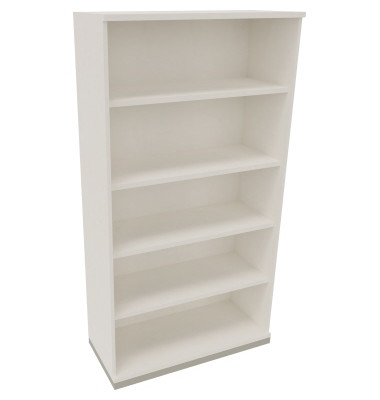 Regal 5OH B1000xT442xH1869mm Silberaluminium/Diamant Weiß