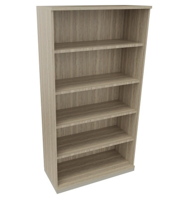 Regal 5OH B1000xT442xH1869mm Silberaluminium/Eiche Natur