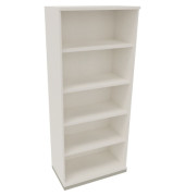 Regal 5OH B800xT442xH1869mm Silberaluminium/Diamant Weiß
