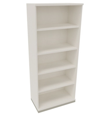 Regal 5OH B800xT442xH1869mm Silberaluminium/Diamant Weiß