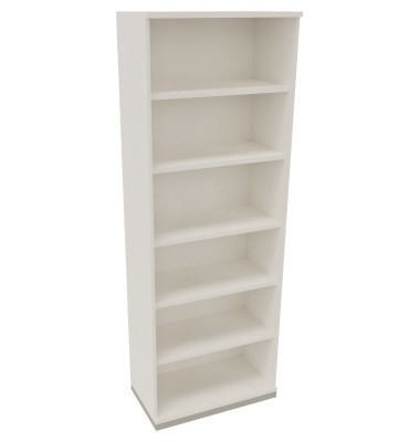 Regal 6OH B800xT442xH2221mm Silberaluminium/Diamant Weiß